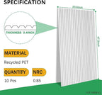 EVENRISING Acoustic Panels 10-Pack, Acoustical Wall Panels 47.2x23.6x0.4 inch, Large Soundproof Panels Self-Adhesive for walls, Acoustic Treatment for Recording Studio&Office Vertical,White
