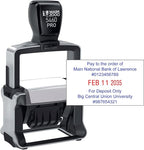 Mark 2000 5460 Professional Self Inking Date Stamp with Custom Text - Up to 6 Lines of Text