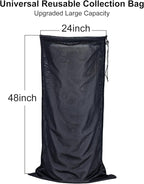 Wood Chipper Bag Collection for Craftsman Electric Shredder Mulcher, Universal 24x48 Leaf Mulcher Collection Bag Fits Most Brand