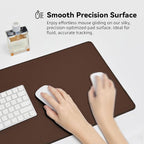 Reniteco Waterproof Large Gaming Mouse Pad with Durable Stitched Edges, Non-Slip Rubber Base, Grainy Jacquard Mouse Mat Desk Pad for Home Office Gaming, 31.5''x11.8''x0.12'', Matte Brown