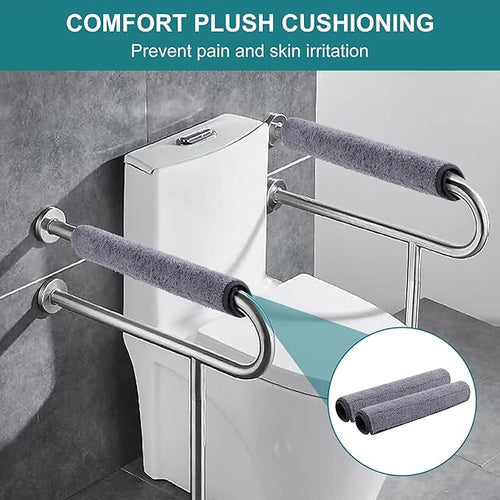 2 Pcs Small Armrest Pads Covers - Widened Self-Adhesive Straps Comfortable and Protective for Toilet Handle, Office Chairs, and Armrest Chairs Comfort Padding Pressure (Size：S)