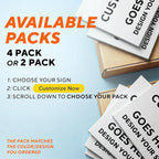 Custom Metal Signs, Personalized Aluminum, Customized Safety, Business Signs, Waterproof Outdoor, White Aluminum (36x24 In)