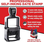 Mark 2000 54045 Professional Self Inking Round Date Stamp with Custom Text
