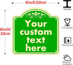 personalized metal sign, Custom Indoor/Outdoor Decorative Sign，Aluminum Weatherproof Metal Sign Multiple Sizes, Customize for Office, Business, Workplace, office, Home, Delivery Signs