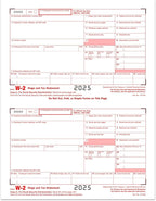 W2 Forms 2025, 6 Part Tax Forms, 25 Employee Kit of Laser Forms Designed for QuickBooks and Accounting Software