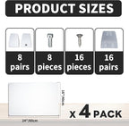 Nisorpa Desk Divider Privacy Panels Acrylic Partitions with Clips Classroom Privacy Shield for Desk Privacy Divider Partition for Schools Office Call Centers,Noise and Visual Guard,4Pcs-23.6”L X15.8”W