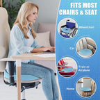 BlissTrends Donut Pillow Seat Cushion, Donut Chair Cushions for Postpartum Pregnancy & Hemorrhoids, Tailbone Pain Relief Cushion, Lifting Cushions for Office & Home Chairs (Light Blue, X-Large)