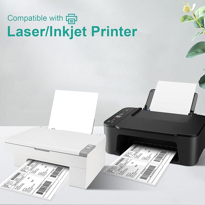 MFLABEL® Round Corner Half Sheet Shipping Labels 2-UP Click-n-Ship Mailing Postage Labels (150Sheets300Labels)