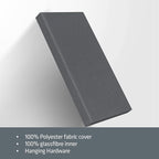 UMIACOUSTICS 4 PCS Acoustic Panels with Hanging Hardware, 2” Thick Fiberglass Sound Proof Panels for Studios, Office, Home Theater Ceiling or Wall- Medium Grey