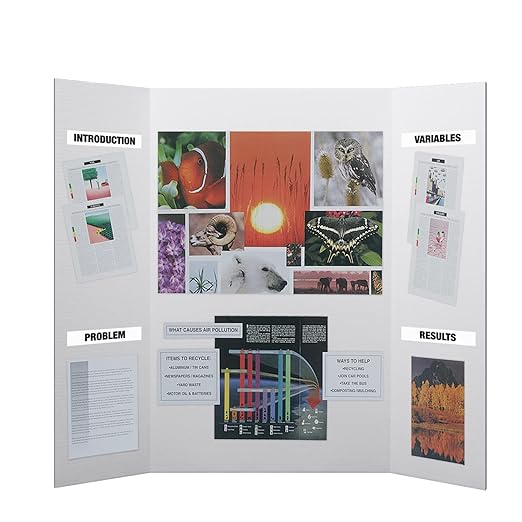 Flipside Products 36” x 48” Project Boards for Presentations, Science Fair, School Projects, Event Displays and Trifold Picture Board, Proudly Made in USA - White - 4 Pack