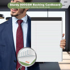 Legal Pads 8.5 x 11 inch Notepad, 2 Pack White Note Pads 8.5'' x 11'' for Work, Double-Side Printed Lined Paper Pads College Ruled White Notepads 30 Sheets Per Writing Pad for School, Home, Office