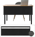 EcoBrisa 48" Under Desk Privacy Panel with Cable Management Organizer Sleeve Self-Adhesive Modesty Panel for Cord Organizer Pockets and Desk Skirt for Home Office or Standing Workstation