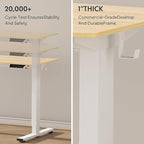 FLEXISPOT EN1 One-Piece Standing Desk with 1-Inch Thick Seamless Desktop, 60"x24" Electric Height Adjustable Desk for Home Office, Multi-Monitor Setups & Easy Assembly, Maple