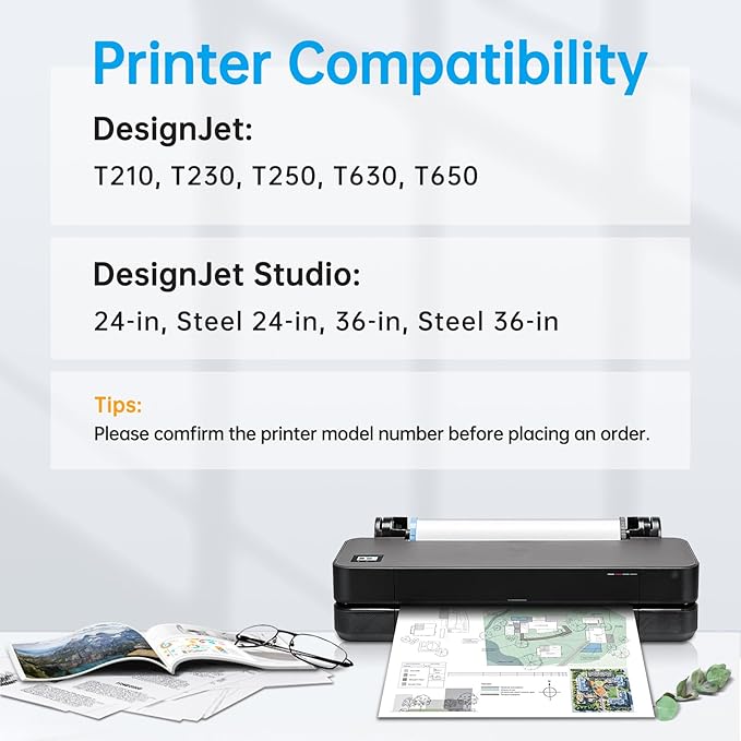 2PKS 712 Yellow Ink Cartridge (3ED69A, 29-ML) Used for HP DesignJet T650, T630, T250, T230, T210 & Studio Plotter Printers