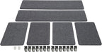 ReFocus Raw Clamp-On Acoustic Desk Divider Mounted Privacy Panel Set – Reduce Noise & Visual Distractions for Office, Study (Anthracite Gray, 2× Long (59"×16") + 4× Short (23.6"×16"))