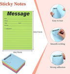 9 Pieces Phone Message Pads for Office Sticky Notes, Telephone Message Pads Sticky Notes 4 x 6 Inch Assorted Colors, Self Adhesive Urgent Record Pad Book for Work Call Office Supplies, 50 Sheets/Pack