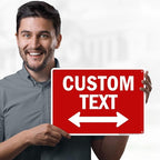 Custom Arrow,Custom Directional Sign, Two way Arrow,10x14 Inches, Rust Free .040 Aluminum, Fade Resistant, Made in USA by My Sign Center