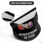 ITNRSIIET Ergonomic Mouse Pad with Gel Wrist Support Small Wrist Rest Smooth Surface Non-Slip PU Base Comfortable Office Supplies Pain Relief, 8.7 x 7.2 inches, Flower Skull