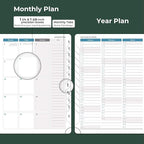 IN-LUXPRO Planner 2026 Daily Weekly and Monthly,11.5"x8.5",12 Months Spiral Bound Calendar Agenda with Self-adhesive Pen Holder,2026 Appointment Book with Vegan Leather Soft Cover,Green