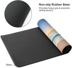 Gaming Mouse Pad,Large Mouse Pads for Desk,Non-Slip Rubber Base Extended Mousepad,XXL Keyboard Mouse Mat,Stitched Edges Computer Keyboard Desk Pad,35.4x15.8inch,Beach Sunrise