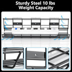 2 Pack DELAMU Under Desk Cable Management Tray, Metal Cord Cable Organizer for Desk, Easy Install Pre-drilled Wire Management Wire Organizer for Office & Home