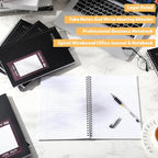 Resurhang 8 Pack Wirebound Business Notebook Legal Ruled Spiral Notebook 6-5/8" x 9-1/2" 80 Sheets Per Pad Professional Journal for Office Journal Planner Work Meeting Men Women(Purple)
