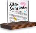 School Social Worker Gifts, Thank You Desk Sign for Student Support Staff, Inspirational Appreciation Plaque for Emotional Wellness Advocates, Office Decor PA043