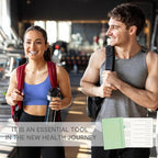 &And Per Se Fitness Workout Journal for Men & Women, Workout Log Book Planner with Daily Diet, Gym Exercise & Training Trackers - Undated, A5 Size, Leather Hardcover (Light Green)