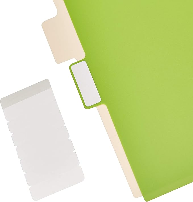 Amazon Basics 8-Tab Plastic Binder Divider with Multicolor Tab Label for 3 Ring Binder, Letter Size, 48 Sets