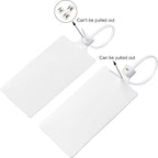 200Pcs Plastic Seals Shipping Label Tags, Writable Marker Big Sign Tie for Logistics, 255mm Total Length Self Locking Inventory Waterproof Tag Fastener with 3 Marker Pen (White)