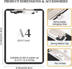 6 Pack Clipboards Bulk with Pen Holder,Thickened Nursing Clip Boards 8.5x11 Heavy Duty,A4 Letter Size,Hanging Clipboards for Women Kids Teacher, School Office Home Work (Black)