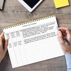 Getvow Activity Log Notepad - Spiral Activity Log Book for Business Work, Undated Weekly To Do List Notepad, Organized Time Spending, Appointment or Contact, 52 Sheets, 100gsm Paper, 8.5" x 11"