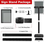 VAIIGO Heavy Duty Sign Holder Stand 11x17 Inch - Pedestal Floor Standing Sign Holder with Weighted Base - Vertical & Horizontal Poster/Menu Stand for Indoor/Outdoor Business Store Advertising, Black