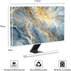 Baocicco Gold Blue Waterproof Screen TV Cover 45, 46, 47, 48 Inch Modern Full Body Covers for Television Screen Panel Case TV Sleeve Compatible with Television LCD LED PC, Desktop and Home TV