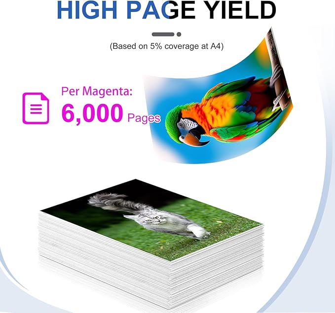 213X Magenta Toner Cartridge(with Chip) W2133X Compatible with 213X for Enterprise 5700dn 6700dn 6701dn, MFP 5800 6800, Flow MFP 5800 6800(1Pack, Magenta)