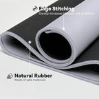 Reniteco Waterproof Large Gaming Mouse Pad with Durable Stitched Edges, Non-Slip Rubber Base, Grainy Jacquard Mouse Mat Desk Pad for Home Office Gaming, 35.4''x15.7''x0.12'', Matte Light Gray