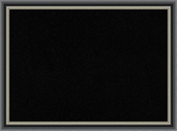 Amanti Art Black Cork Board for Wall, 23x31 Vision Board with Black Wood Frame, Medium Corkboard Office Decor for Home Organization, Modern Corkboard Pinboard to Display Items for Home Organization