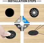 1-Inch Cable Grommets Petal-Shaped Buckle Type Wire Hole Cover for Cord Management and Protection of Cabinet, 5PCS 25mm