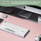 Boutilon Leather Desk Pad Protector,Non-Slip Mouse Pad,Laptop Desk Pad,Office Mouse Mat,Waterproof Leather Desk Blotter,Desk Writing Pad for Office and Home (XXL-Pink,47.2"x 17")