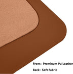 PU Leather Desk Pad Protector Gaming Mouse Pad Non Slip Desk Mat for Keyboard and Mouse Waterproof Desk Writing Pad for Office and Home Desk Accessories(Brown, 35.4 * 17.7)