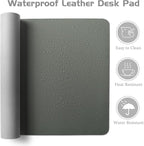 Aothia Leather Desk Pad Protector, Office Desk Mat, Large Mouse Pad, Laptop Desk Pad, Non-Slip PU Leather Desk Blotter, Waterproof Desk Writing Pad for Office and Home (Jungle Green, 47" x 24")