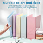 SUNEE 3 Ring Binder 2 Inch 1 Pack, Clear View Binder Three Ring PVC-Free (Fit 8.5x11 Inches) for School or Office Supplies, Pastel Blue
