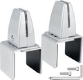 2 Packs Sneeze Guard Support, Aluminum Vertical Partition Board Clamp, Acrylic Desk Divider Support Clamp, Desk Shield Privacy Panel Clamps for Clear Shield for Countertop Reception