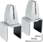2 Packs Sneeze Guard Support, Aluminum Vertical Partition Board Clamp, Acrylic Desk Divider Support Clamp, Desk Shield Privacy Panel Clamps for Clear Shield for Countertop Reception