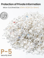 Locksworth 200-Sheet P-5 Micro-Cut Heavy-Duty Paper Shredder, 60-Min Continuous Run, 8.5-Gal Bin, Auto Jam-Proof, Home Office, High-Security