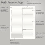 [EMSHOI Daily Planner Refill 8.5" X 11.5", 80 Sheets, 160 Pages Ring Binder Planner Inserts, Thick Cream Color Refill Paper, 100 GSM Loose Leaf, Paper Refills with Gift Box]