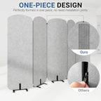 Natwind 5 Panel 122.8 x 71 in Office Room Privacy Protect Space Divider Portable Partition,Wall Folding Cubicle Indoor Freestanding Acoustic Partition Temporary for Office Room