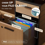 ThinkTex Plastic Expanding Hanging File Folders, 7 Innovative 1.2" Accordion Pockets, Large Capacity, Multi-Color Tabs, Letter Size for Filing Cabinet - Blue