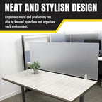 OBEX Clear Acrylic Desk Mounted Privacy Panel, 24" x 30", Clear