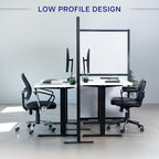 VIVO L-Shape Modular Corner Wall System, 3 Panels, Modern Professional Office Cubicle Dividers, Freestanding Privacy Screen, 66 inches High, Light Gray, Black Frame, PP-MWS63B-L